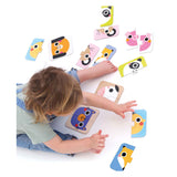 Bananenpanda-Puzzle für unterwegs, halbe Gesichter ab 15 m.