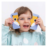 Bananenpanda-Puzzle für unterwegs, halbe Gesichter ab 15 m.