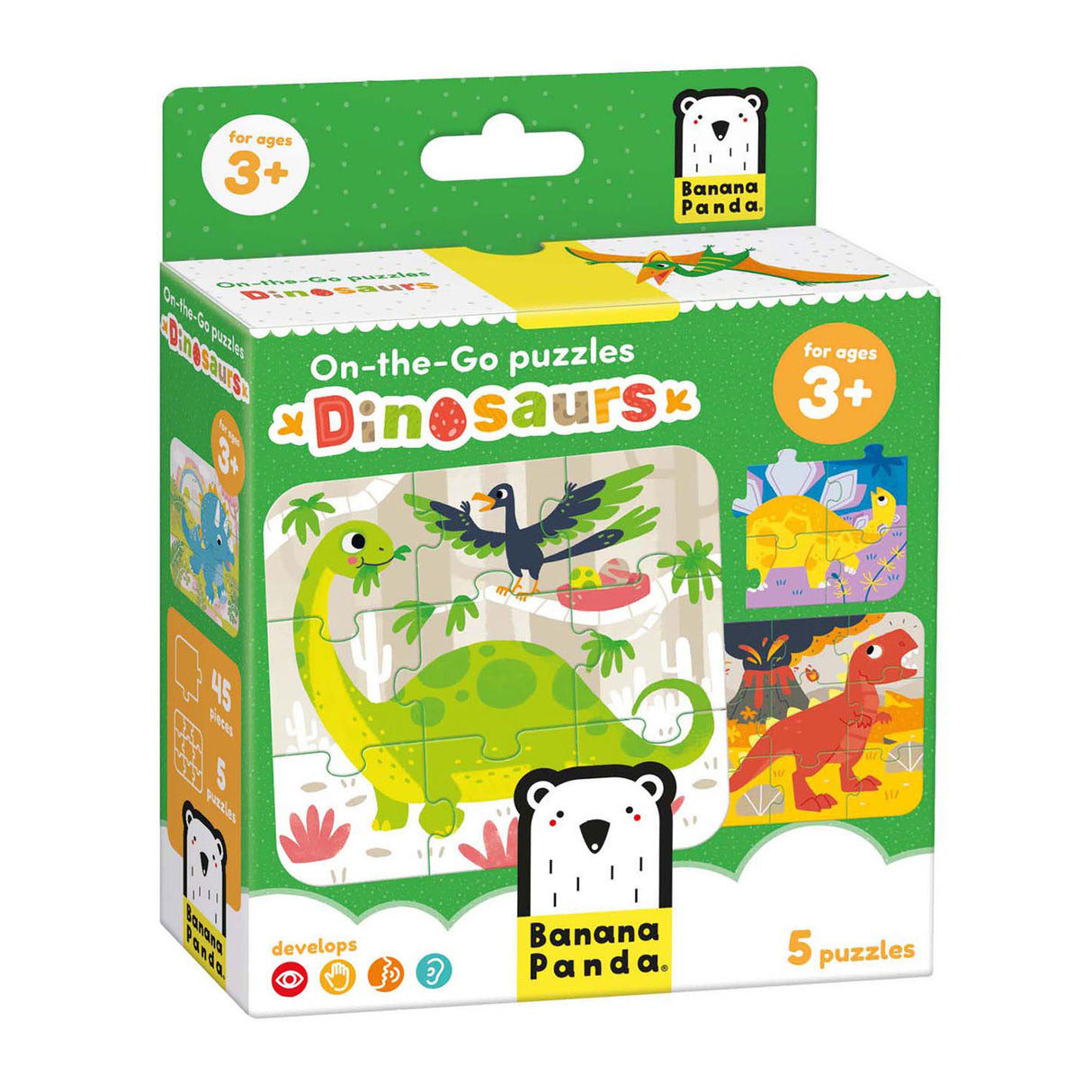 Bananenpanda - Puzzle-Dinosaurier für unterwegs - 16-tlg.