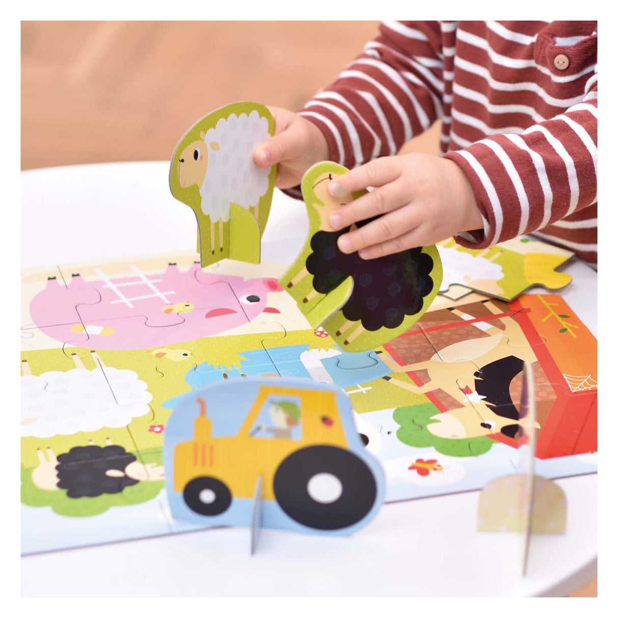Bananenpanda - Finde es heraus, Puzzle-Farm - 20 Teile.