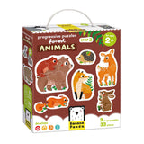 Bananenpanda - Aufsteigende Puzzles Waldtiere - 33 Teile.