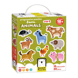 Bananenpanda - Aufsteigende Puzzles Bauernhoftiere - 33 Teile.