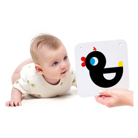 Bananenpanda – kontrastreiche Babykarten 0 Monate+ 3 Monate+ – 24 Stück.