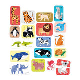 Bananenpanda - Puzzlepaare wilder Tiere - 18 Teile.