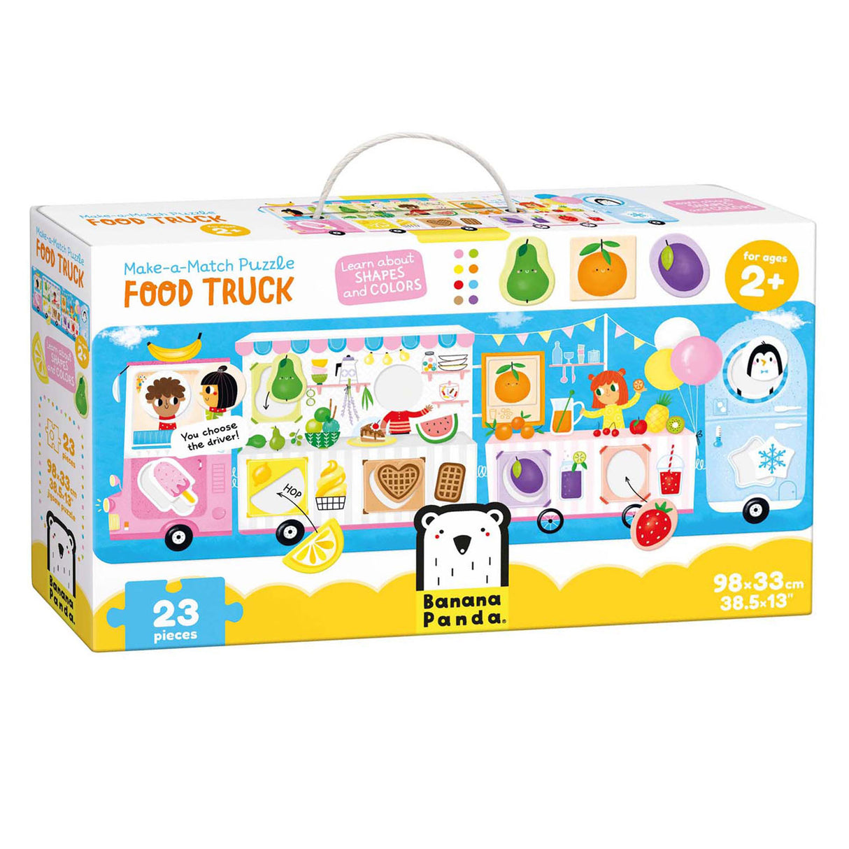 Bananenpanda - Passen Sie das Puzzle zum Food Truck an - 23 Teile.