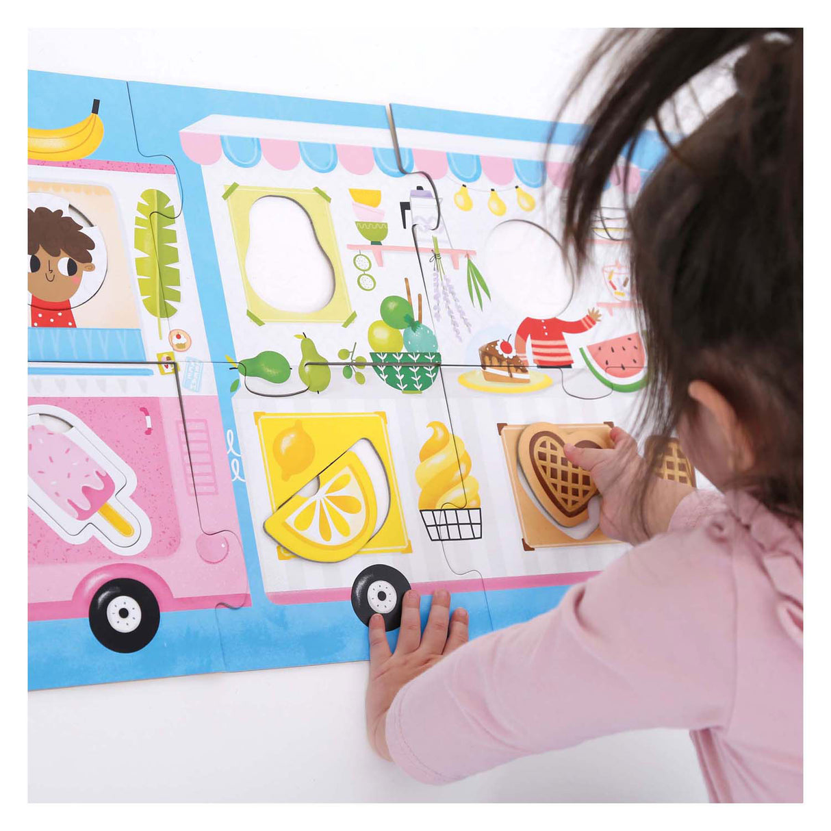 Bananenpanda - Passen Sie das Puzzle zum Food Truck an - 23 Teile.