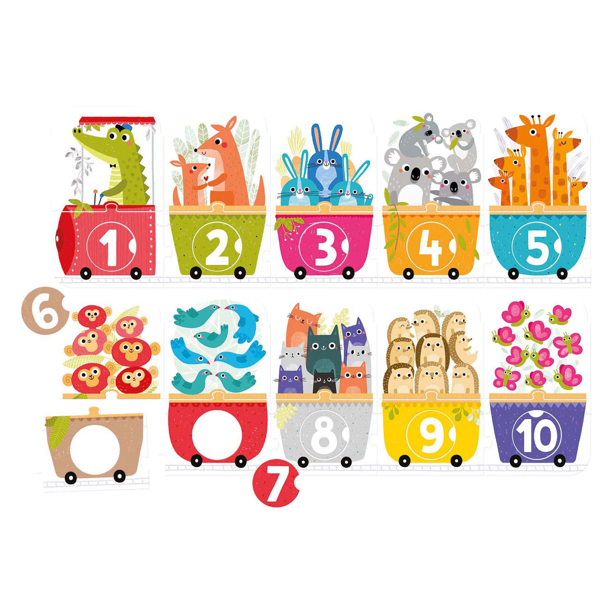Bananenpanda – Puzzle mit passender Zahlenreihe – 30 Teile.