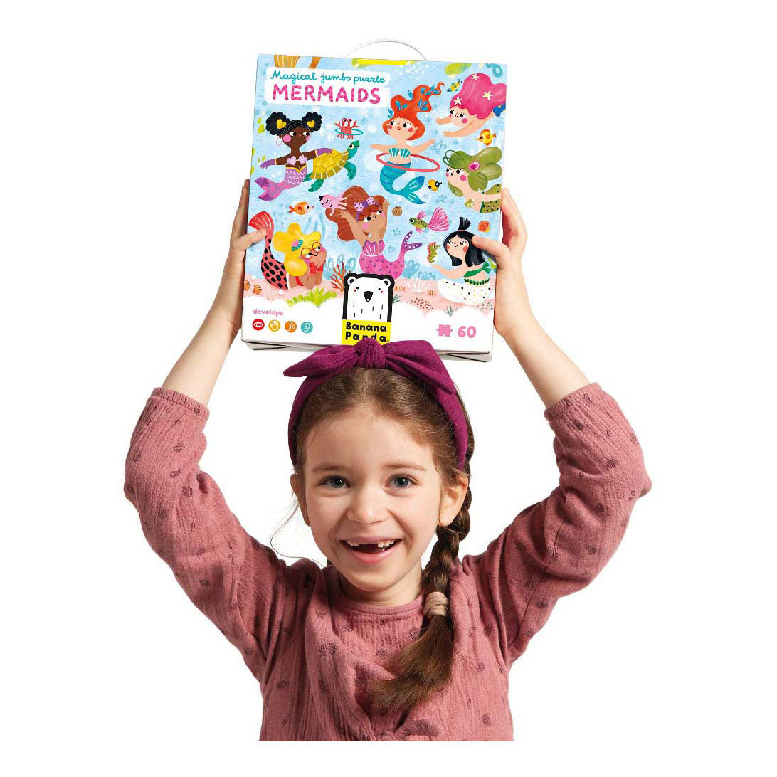 Bananenpanda – magisches Jumbo-Puzzle Meerjungfrauen – 60 Teile.