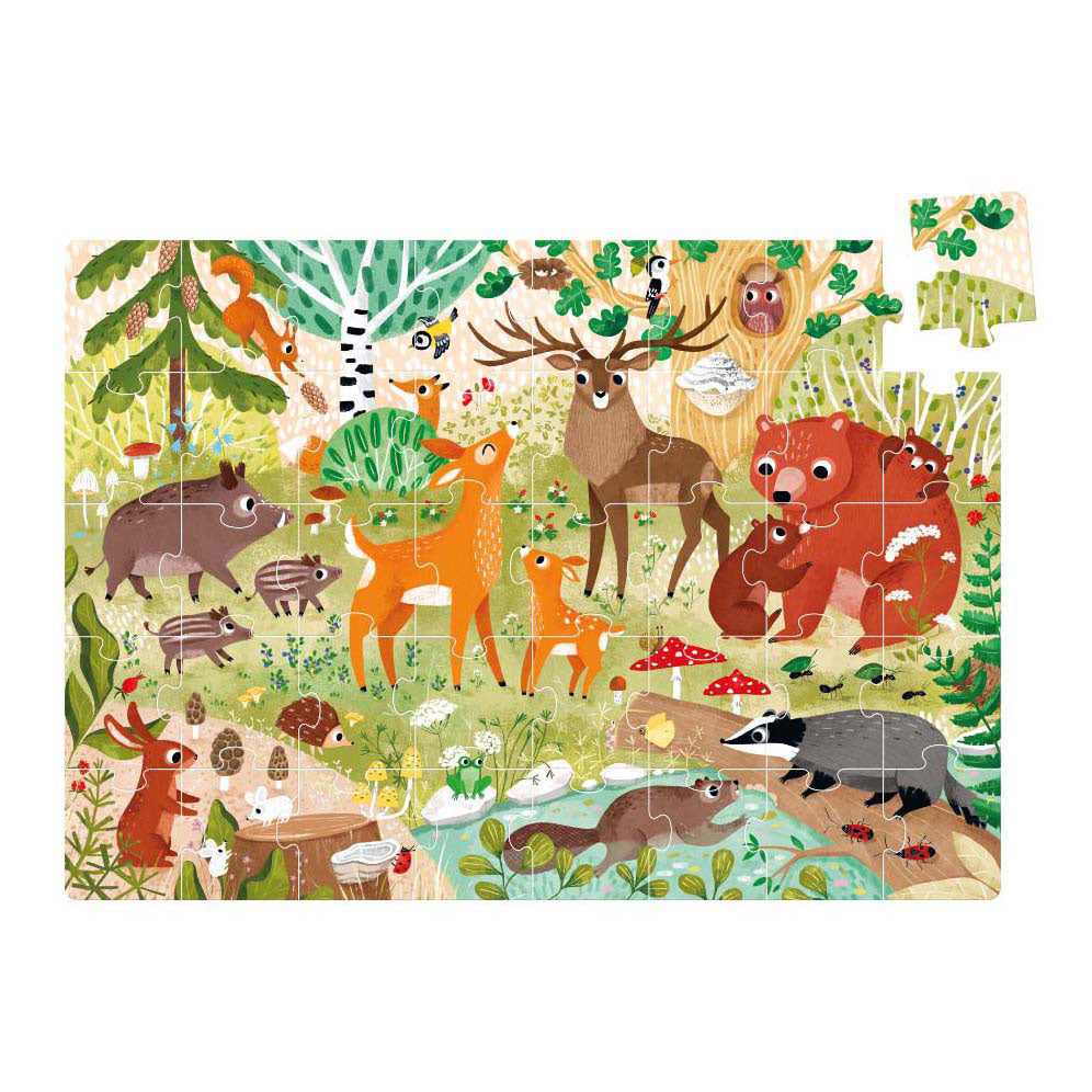 Bananenpanda – wildes Jumbo-Puzzle Waldtiere – 40 Teile.