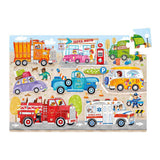 Bananen-Panda-Puzzleautos – Lernspielzeug aus Pappe, 40 Teile.
