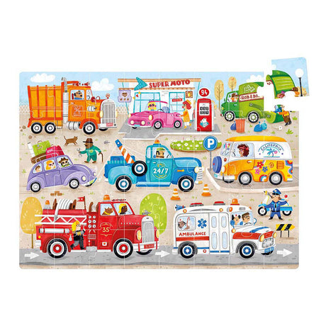 Bananen-Panda-Puzzleautos – Lernspielzeug aus Pappe, 40 Teile.