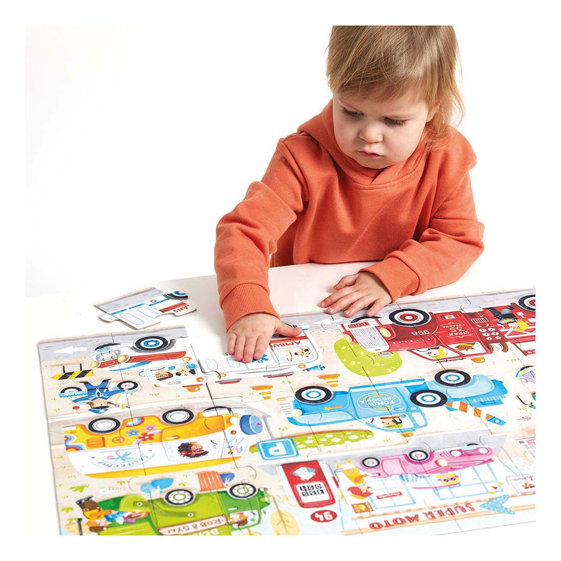 Bananen-Panda-Puzzleautos – Lernspielzeug aus Pappe, 40 Teile.