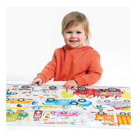 Bananen-Panda-Puzzleautos – Lernspielzeug aus Pappe, 40 Teile.