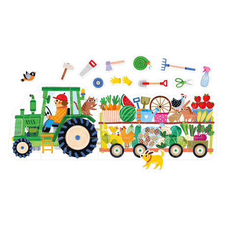 Banana panda - play-as-you-go puzzel traktor - 24st.