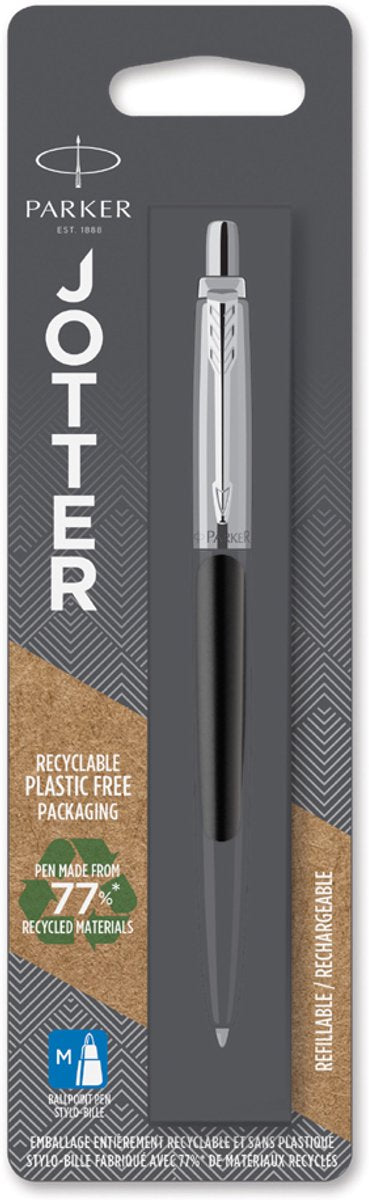 Parker Jotter Kugelschreiber | Kensington-Rot | Mittlere Spitze mit blauer Tinte