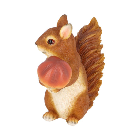 Esschert Design Eichhörnchen mit Steinpilzen 15,4x6,5x14,3cm Polyresin