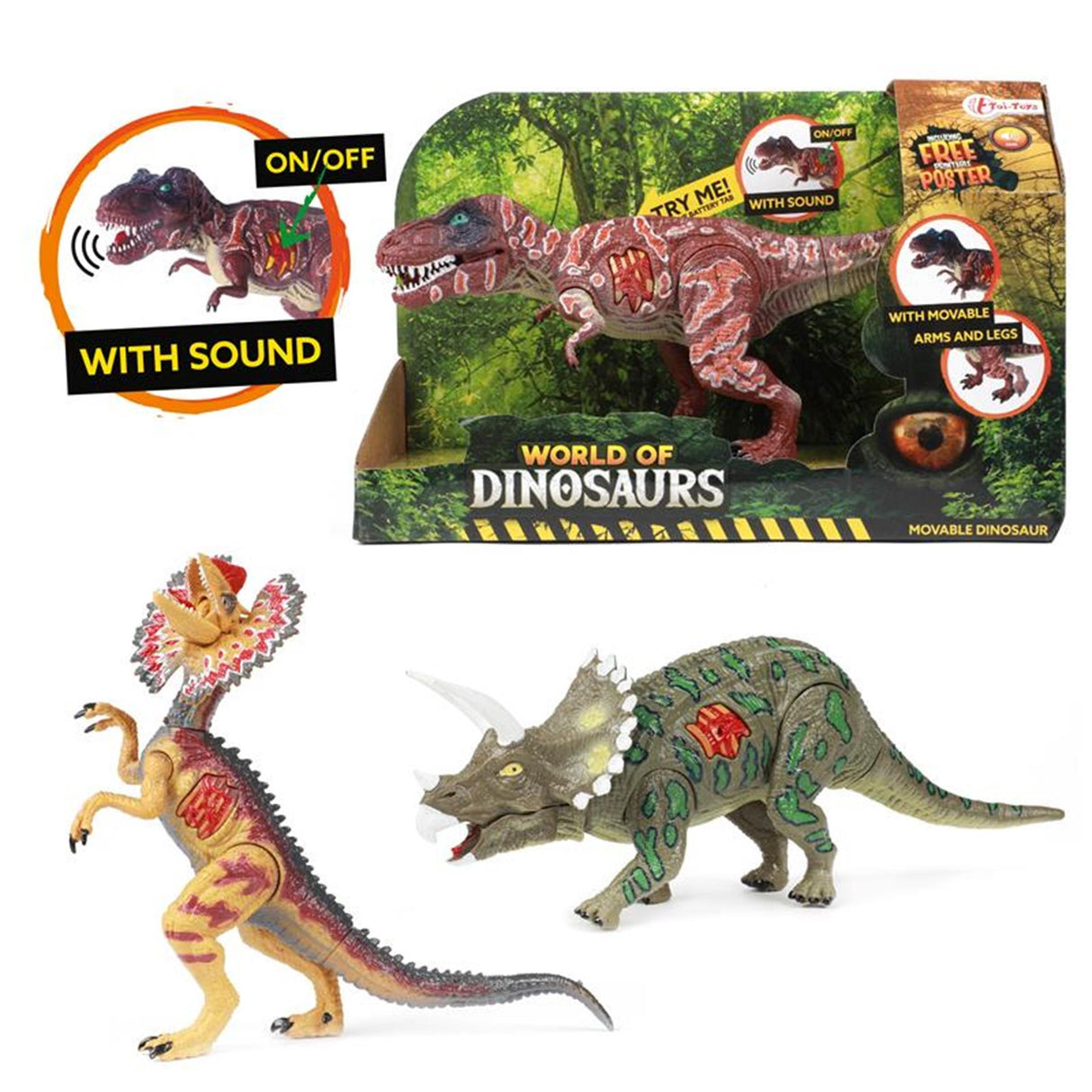 Toi-toys Toi Toys beweglicher Dino mit Sound
