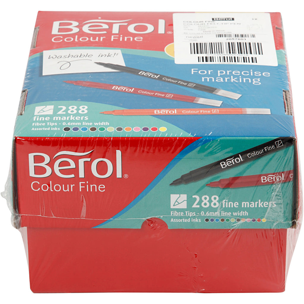 Berol colourfine, Strichstärke 0,3-0,7 mm, verschiedene Farben, 288 Stück 1 Box