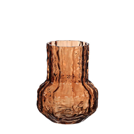 Ideas 4 seasons vaas morgan glas ø14 h.18 cm bruin