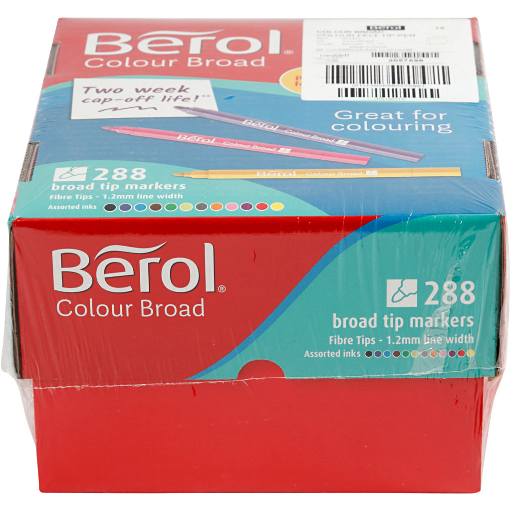 Berol Marker, Strichstärke 1-1,7 mm, verschiedene Farben, 288 Stück 1 Box