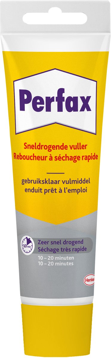 Perfax instant muurvuller 300gr muurvuller | muur plafond vuller wit | overschilderbare muurvuller | instant muur reparatiemiddelen.