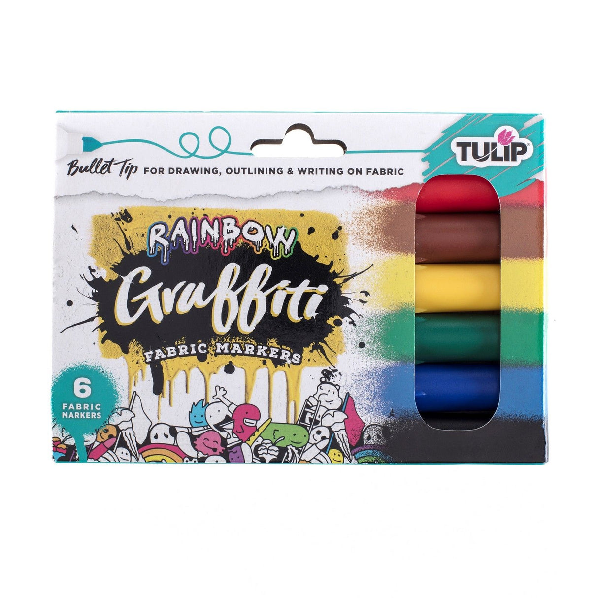 Tulpe • Textilmarker Graffiti Regenbogen 6 Stk.