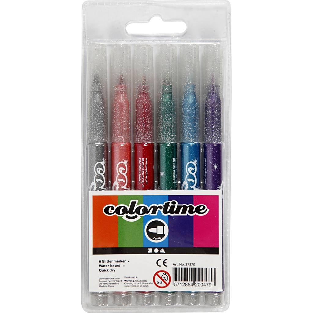 Creativ Company Glitzermarker, 6 Stk.