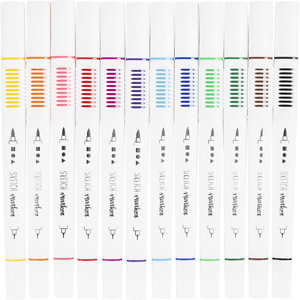 Creativ Company Skizzenmarker Farbe, 12 Stk.