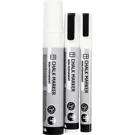 Creativ Company Chalkstifts White, 3st.