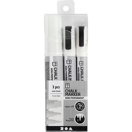 Creativ Company Chalkstifts White, 3st.
