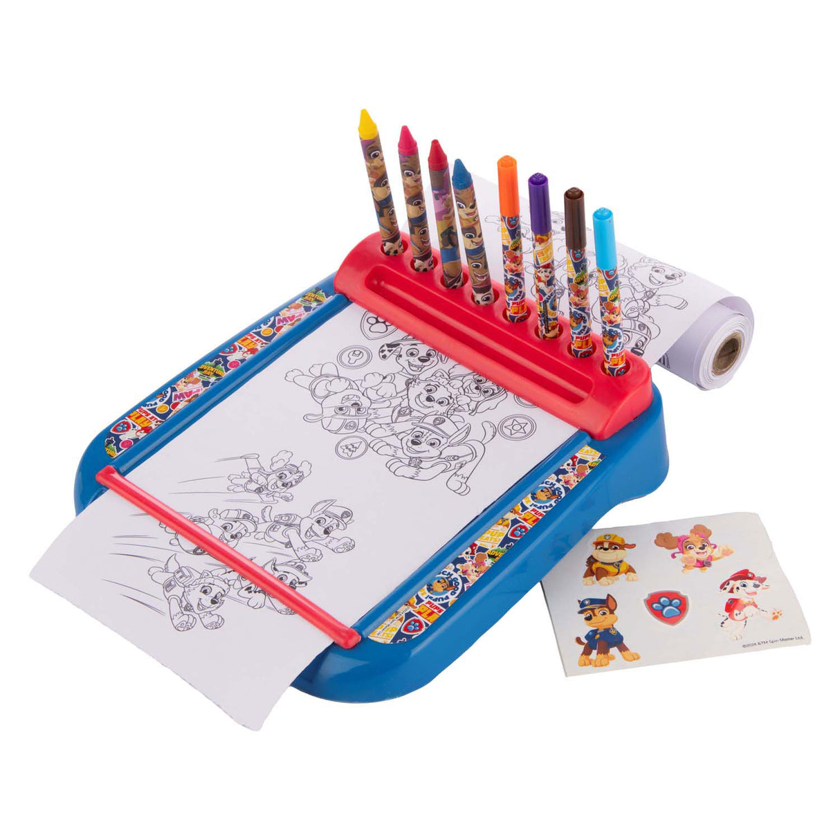 Sambro Paw Patrol Drawing Table con juego de colores Roll, 12dlg.