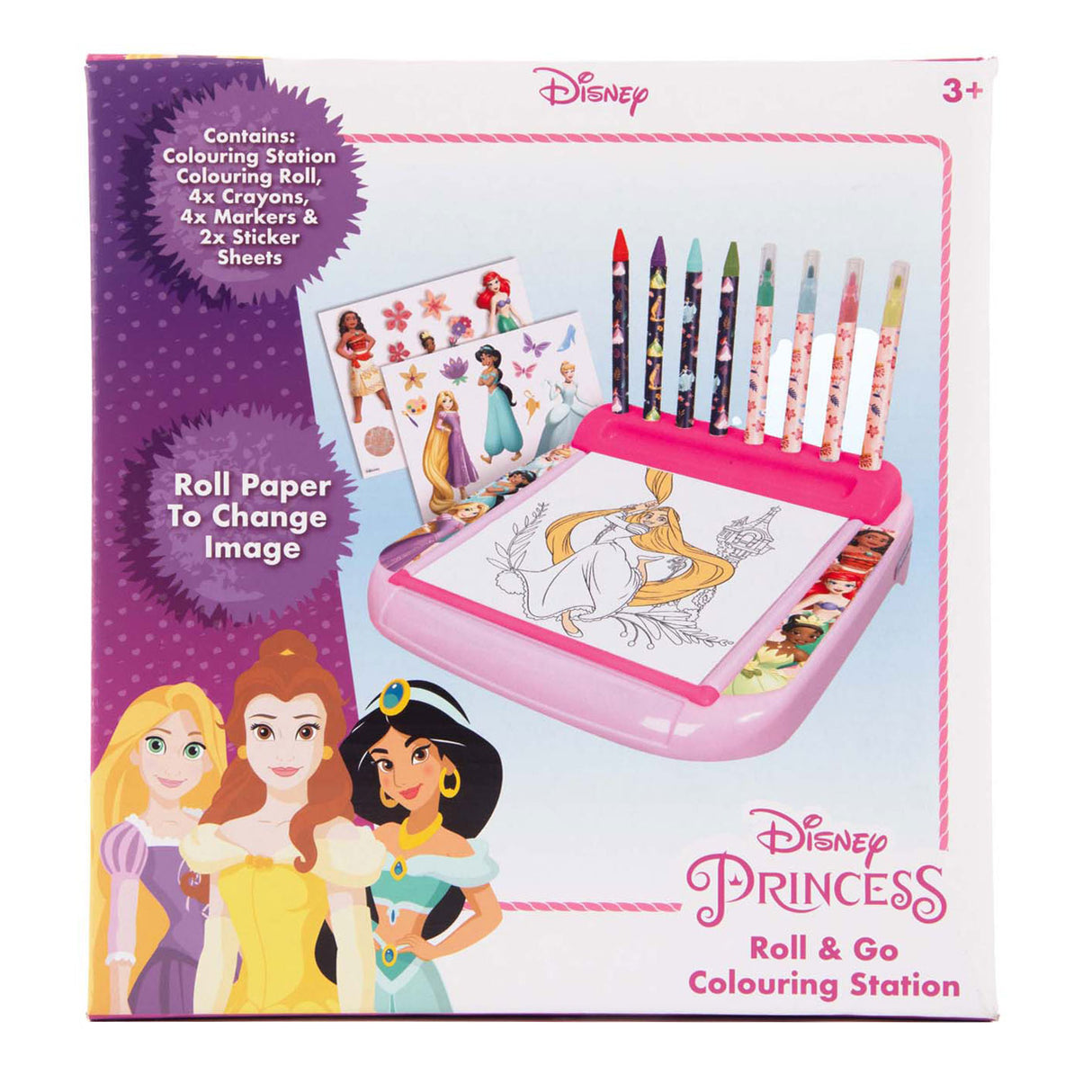 Sambro Disney Princess Drawing Table con Roll Color Set, 12dlg.