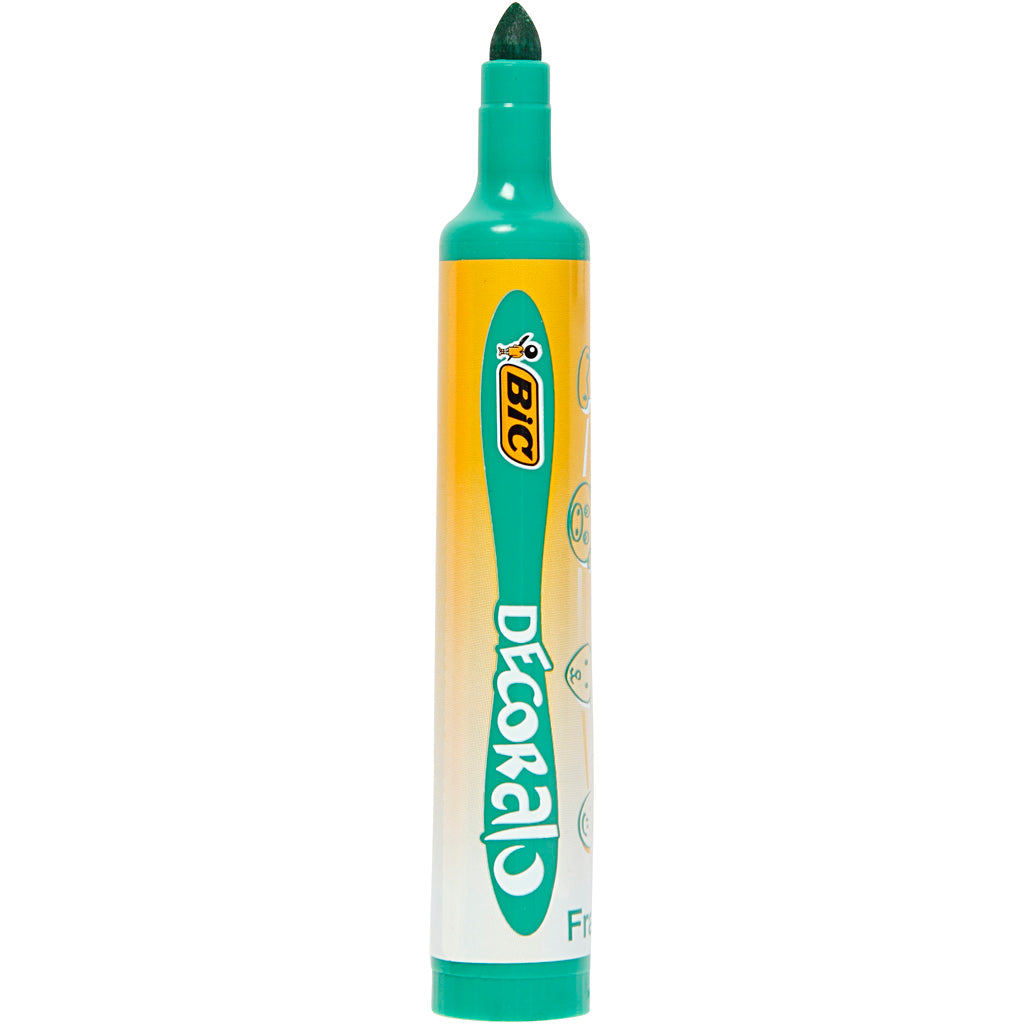 Bic decoralo Jumbo-Marker, Strichstärke 4 mm, verschiedene Farben, 30 Stück, 1 Box