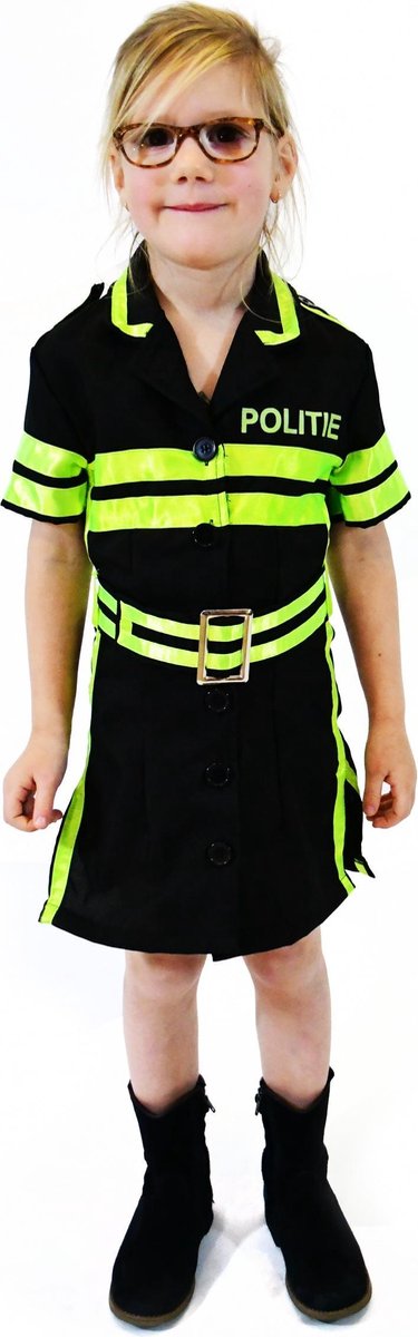 Rubies Rubie's Kostüm Polizei Mädchen schwarz neongrün Größe 104