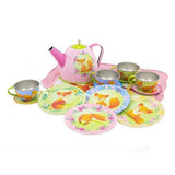 Simply for Kids Teeservice aus Zinn, Fuchs im Koffer, 15-teilig