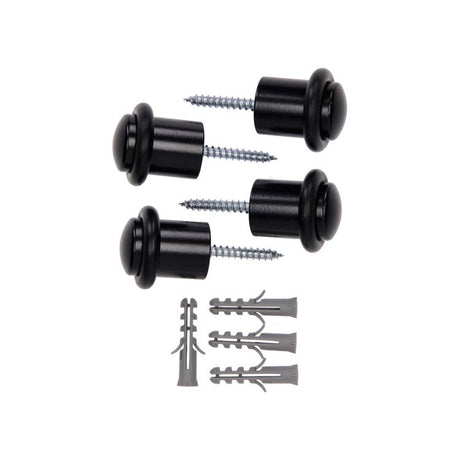 Mack 1069379 - deurstop cilindermodel zwart ø 20h30 mm 4 st pc | 6 stuks