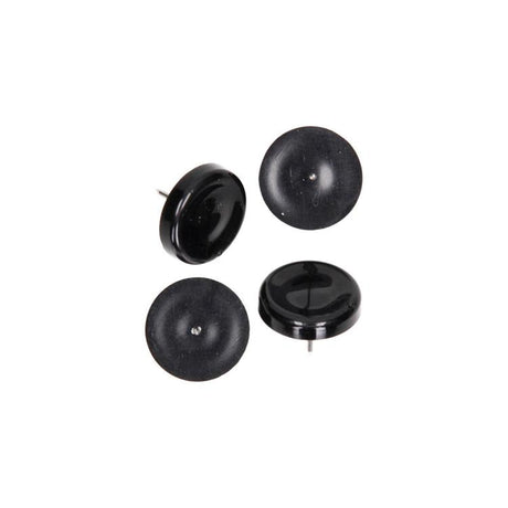 Mack 1066770 - stoelglijder nagel kunststof zwart ø 28 mm 4 st pcs | 6 stuks