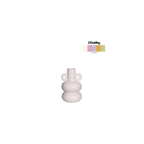 Ideas 4 seasons chubby vaas - kaarsenhouder ã˜7,6xh12cm off white