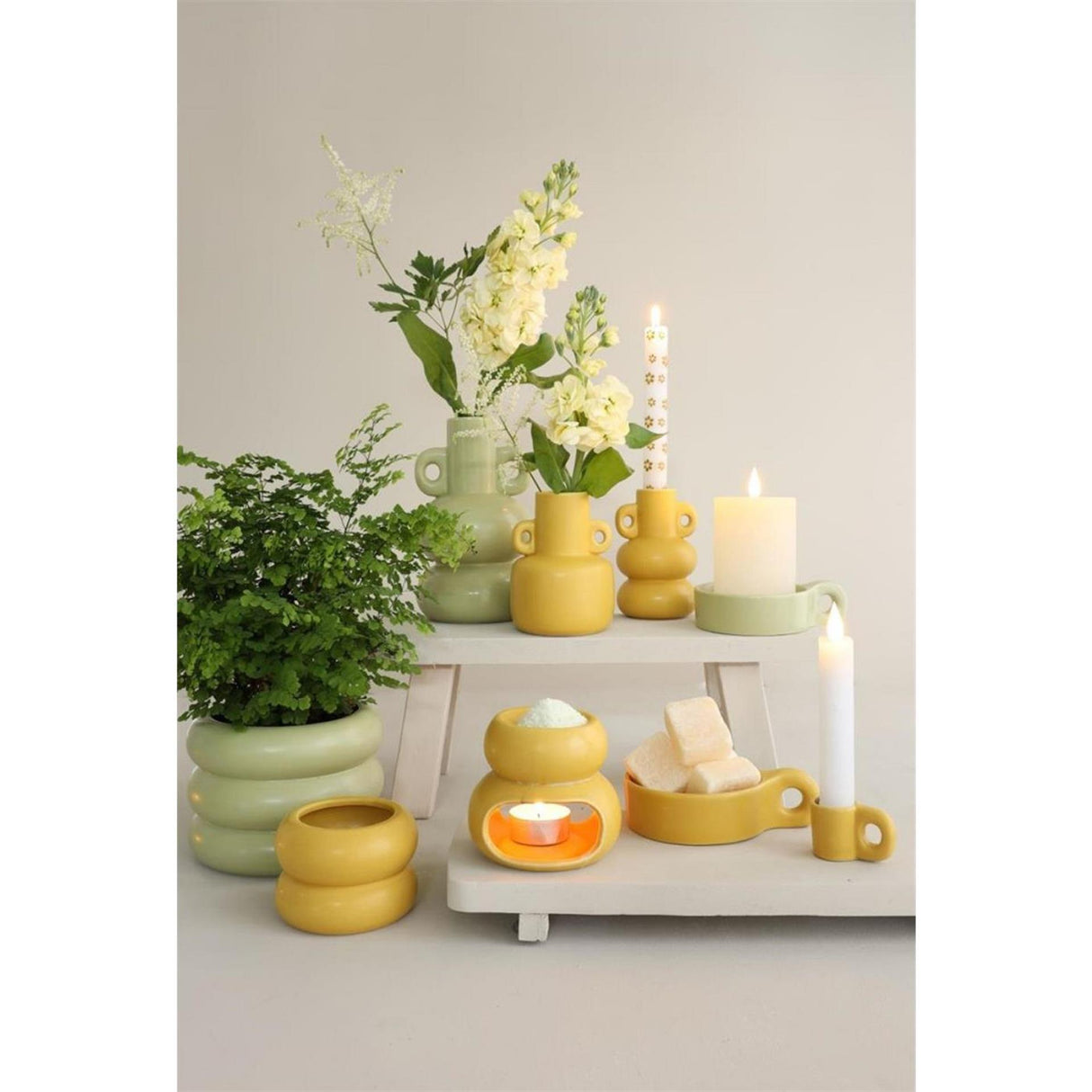 Ideas 4 seasons chubby brander mosterdgeel ã˜10xh9cm