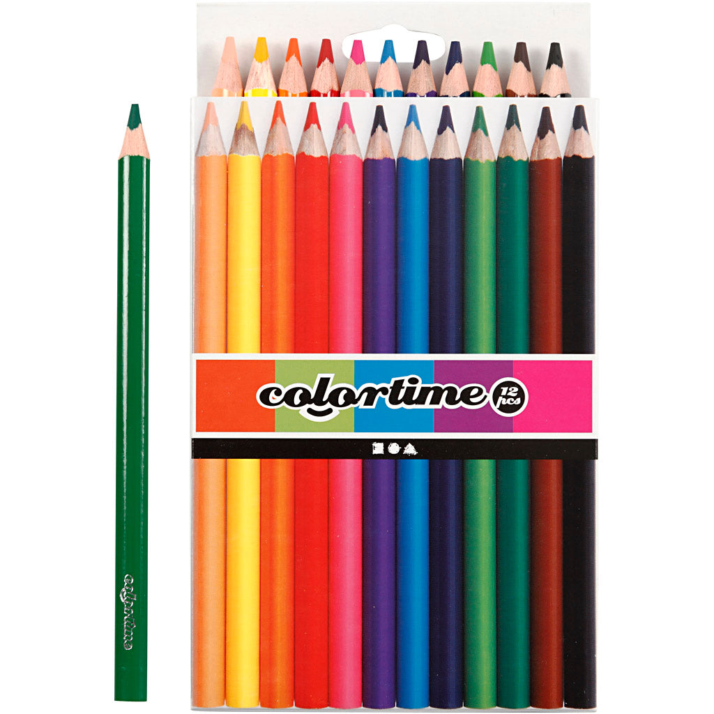 Creativ Company Dreieck-Jumbo-Buntstifte – Grundfarben, 12 Stk.