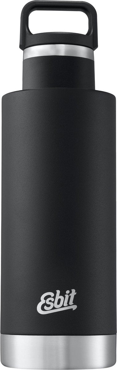 Esbit Bildhauer-Thermosflasche – 750 ml – mattschwarz – Schlaufenverschluss – auslaufsicher