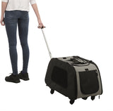 Trixie Travel Basket Trolley Black Light Grey