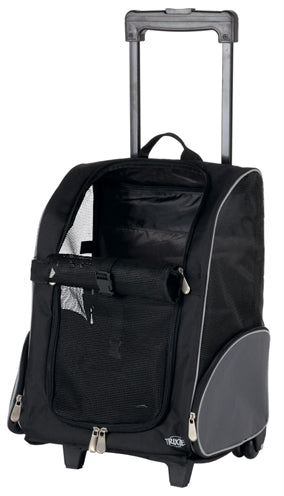 Trixie travel basket trolley black gray