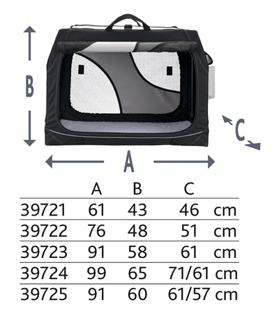 Trixie travel basket vario black gray