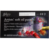 Mungyo Gallery Ölpastell Premium, L: 7 cm, Stärke 10 mm, verschiedene Farben, 12 Stück 1 Box
