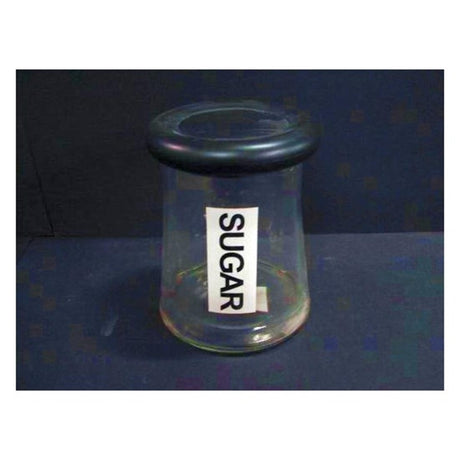 Vorratsglas für Zucker aus Glas. Vorratsglas für Zucker aus Glas