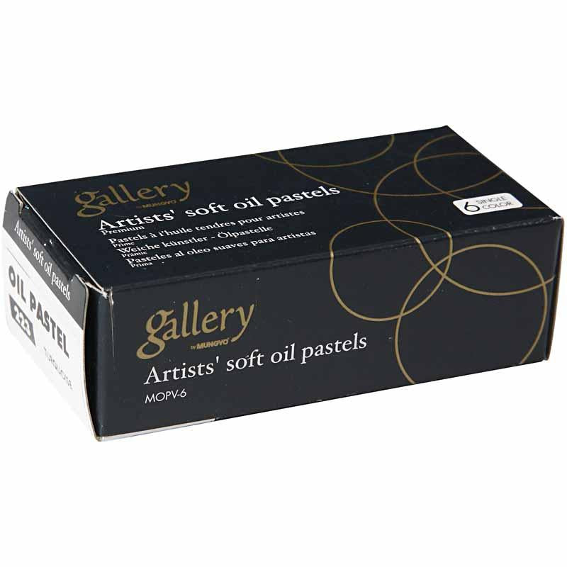 Mungyo Gallery Ölpastell Premium, L: 7 cm, Stärke 11 mm, Türkisblau (223), 6 Stück 1 Box