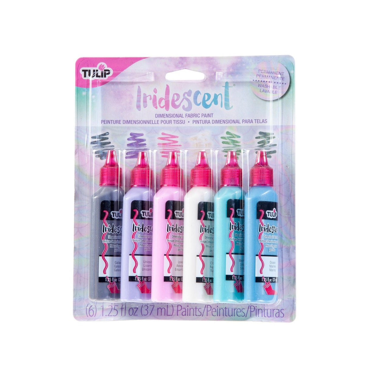 Tulpe • 3D-Textilfarbe 37ml irisierend 6 Stk.