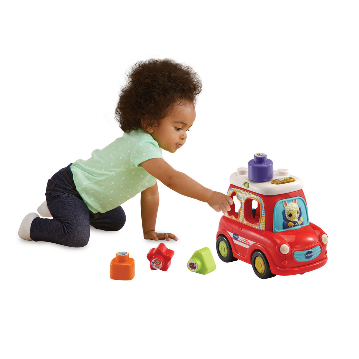 Vtech fröhliche Formauto 25 cm rot 5-teilig