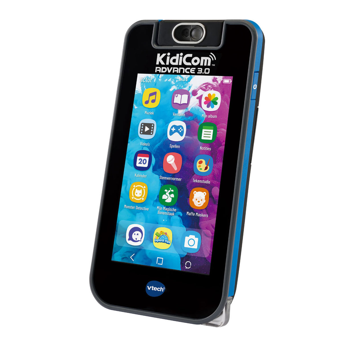 Teléfono de juguete Vtech Kidicom 3.0 Black Blue 3 partes